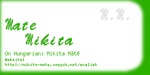 mate mikita business card