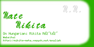 mate mikita business card